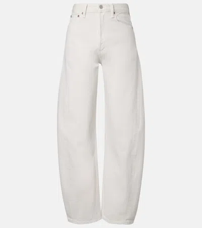 Agolde Luna Barrel-leg Jeans In White