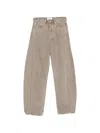 Agolde Luna Belt-loop Jeans In Brown