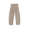 Agolde Luna Belt-loop Jeans In Purple