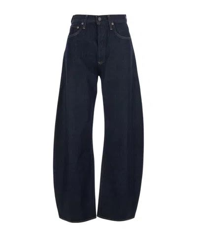 Agolde Luna Button-fastening Jeans In Black