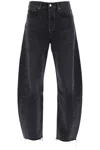 Agolde Luna Curved Leg Jeans In Black