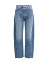 Agolde Luna Curved Leg Jeans In Blue