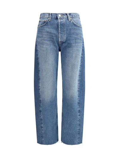 Agolde Luna Pieced Women's Jeans In Blue