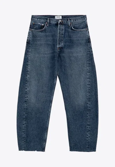 AGOLDE LUNA FRAYED BALLOON JEANS