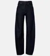 Agolde Luna High-rise Barrel-leg Jeans In Black