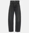 Agolde Ladies Possess Luna High Rise Pieced Taper Jeans In Blau