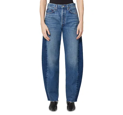 Agolde Luna Curved Leg Jeans In Blue