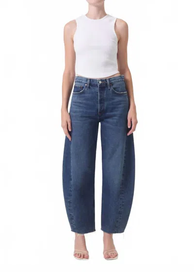 Agolde Luna High Rise Pieced Taper Jeans In Control In Multi