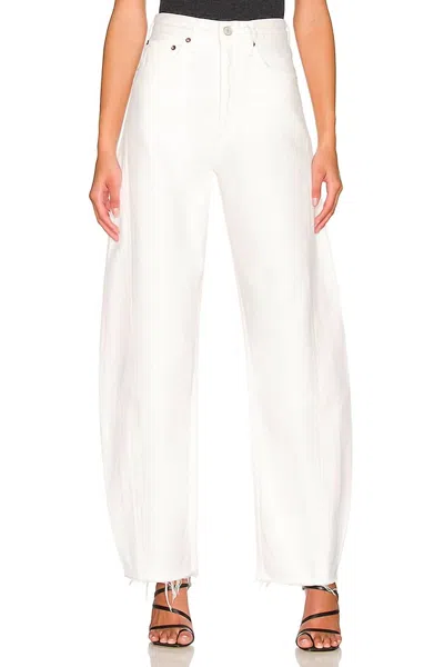 Agolde Luna High Rise Relaxed Jeans In Element White