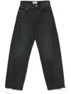 Agolde Ladies Possess Luna High Rise Pieced Taper Jeans In Black