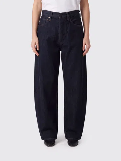 Agolde Luna High-waisted Tapered Fit Baggy Jeans In Cotton Denim In Blue