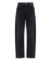 Agolde Ladies Possess Luna High Rise Pieced Taper Jeans In Black