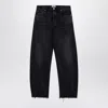 Agolde Luna Organic Denim Jeans With Frayed Hem In Black
