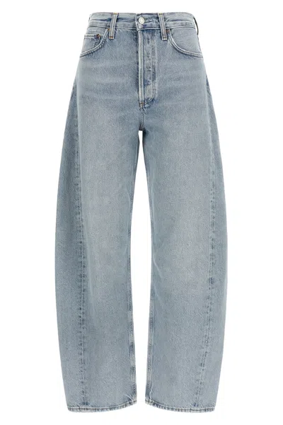 Agolde Luna High Waist Wide Leg Jeans Unisex In Blue