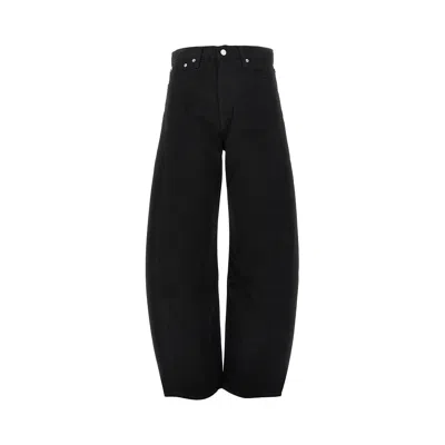 Agolde Arc Criss Cross Asymmetric Straight-leg Jeans In Black