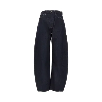 Agolde 'luna Pieced' High-rise Jeans In Black