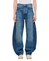 Agolde Luna Piece High Waist Raw Hem Barrel Jeans
