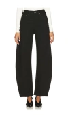 Agolde Arc Criss Cross Asymmetric Straight-leg Jeans In Black