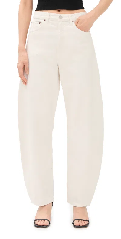 Agolde Luna Pieced Jeans Chalk White In Neutral