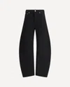 Agolde Denim Trousers With Belt Loops In Black
