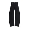 Agolde Denim Trousers With Belt Loops In Black