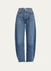 Agolde Luna High Rise Pieced Bowed Jeans In Control In Control Dk Ind