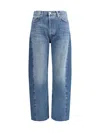 Agolde Luna Curved Leg Jeans In Blue