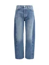 Agolde Luna Curved Leg Jeans In Blue