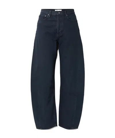 Agolde Luna Pieced Tapered Jeans In Blue