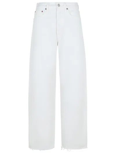 AGOLDE AGOLDE 'LUNA' WHITE COTTON JEANS