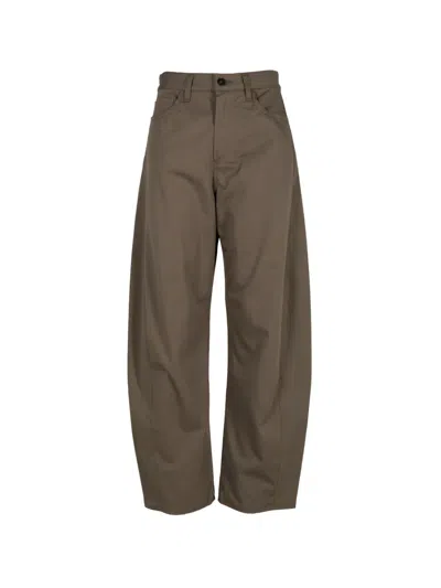 Agolde Luna Wide-leg Trousers In Brown