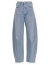 Agolde Lune Pieced Jeans Light Blue In Blue