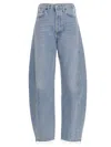 Agolde Lune Pieced Jeans Light Blue In Blue