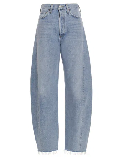 Agolde 'lune Pieced' Jeans In Blue