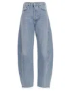 Agolde Lune Pieced Jeans Light Blue In Clear Blue