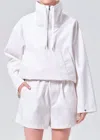 Agolde Lydia Nylon Popover Jacket In Chalk White In Multi