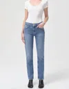 AGOLDE LYLE JEAN LOW RISE SLIM JEANS IN HOUR