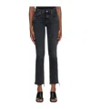 Agolde Mid-rise Tapered-leg Slim Jeans In Black