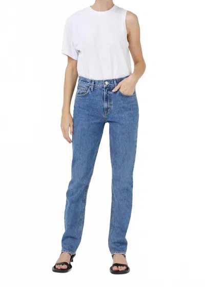 Agolde Lyle Low Rise Slim Jeans In Hour In Blue