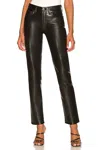 Agolde Recycled Leather Lyle Low Rise Slim In Multi