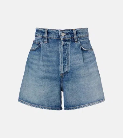 Agolde Lyonne Denim Shorts In Blue