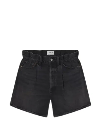 Agolde Lyonne High-waisted Shorts In Black