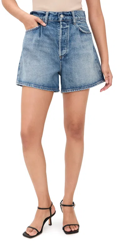 Agolde Lyonne Shorts Outbreak In Blue