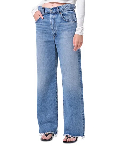 Agolde Lyonne Straight Jeans In Outbreak In Blue