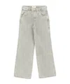 Agolde Magda Low-rise Wide-leg Jeans In Gray