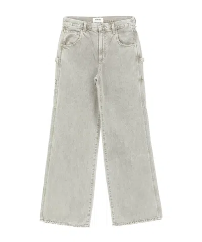 Agolde Magda Low-rise Wide-leg Jeans In Gray