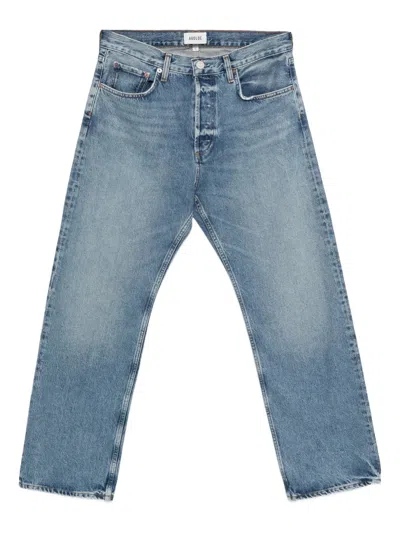 Agolde Magnus Button Jeans In Blue