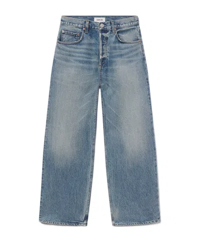 Agolde Magnus Button Jeans In Blue