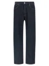 Agolde Straight Leg Five-pocket Denim Trousers In Blue