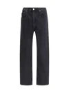 Agolde Five-pocket Jeans With Button Front Closure In Black